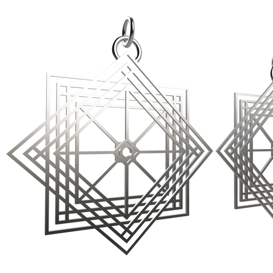 Vortex Pendant Earrings White Light Collection