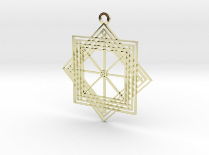 TARDIS in Vortex Pendant 42mm 3d printed