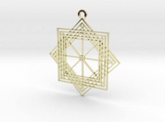 TARDIS in Vortex Pendant 42mm 3d printed