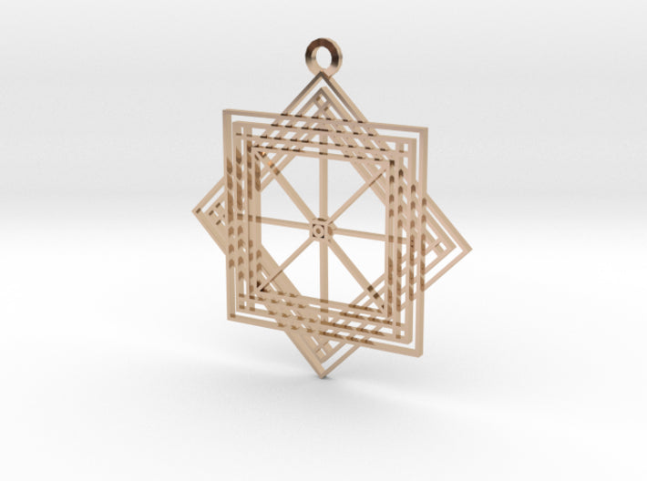 TARDIS in Vortex Pendant 42mm 3d printed