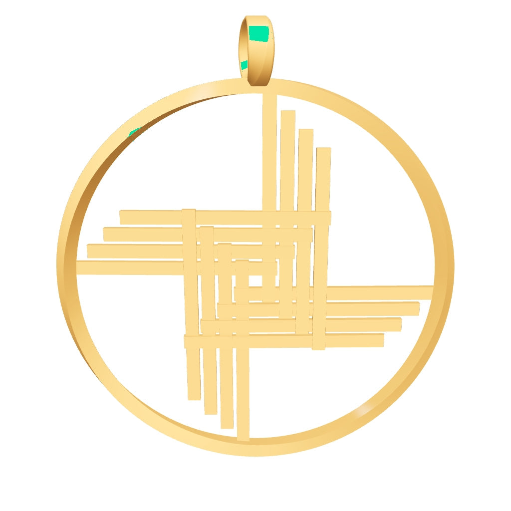 3D Render of the Saint Brigid Cross Pendant Large 42mm