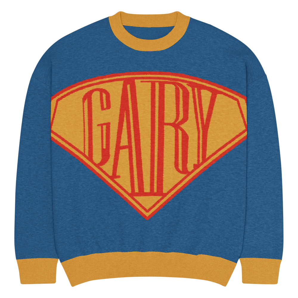 Gary is a name - Relaxed fit knitted crew neck sweater