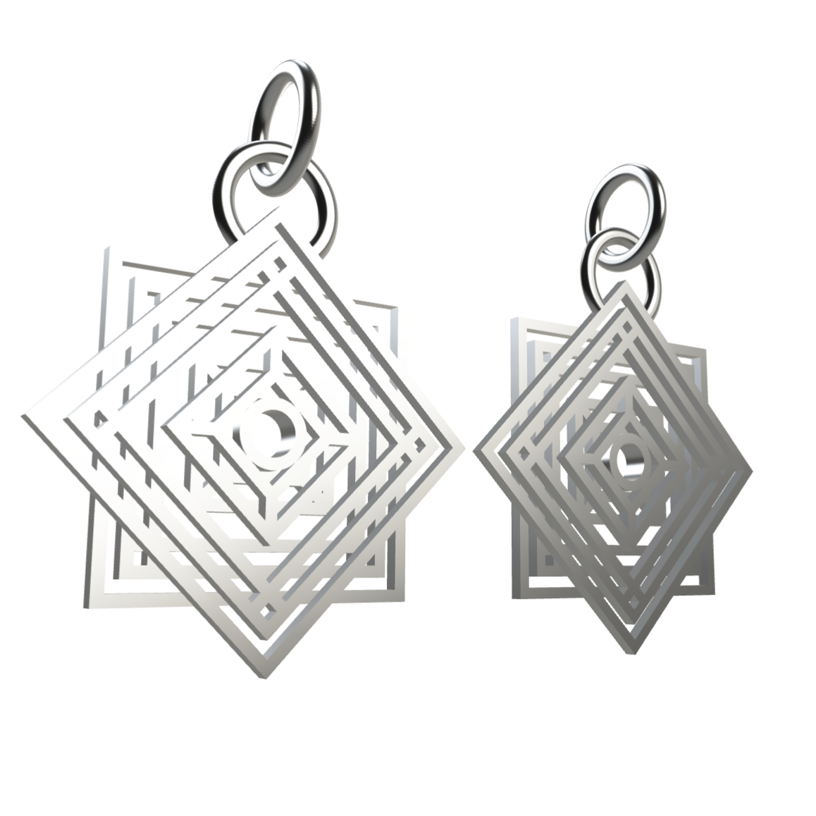 Vortex Pendant Earrings White Light Collection