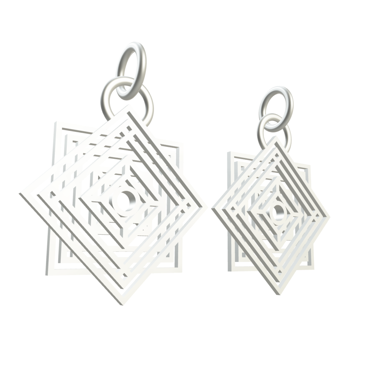 Vortex Pendant Earrings White Light Collection