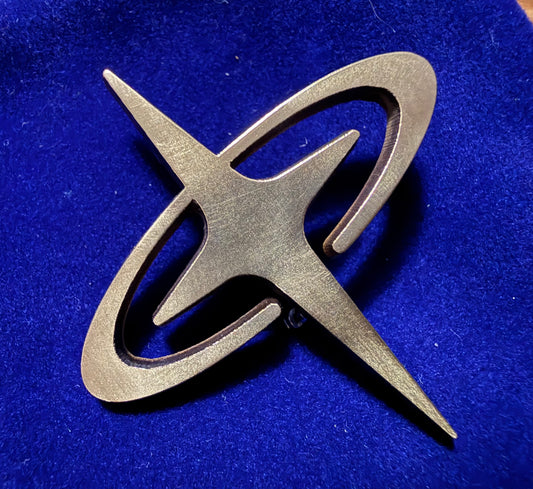 Quasartico Inc - Lumiose City - Pokemon Z-A Legends - Brooch Pin and Necklace Pendant - Fan made inspired replica jewelry in Brass (metal)