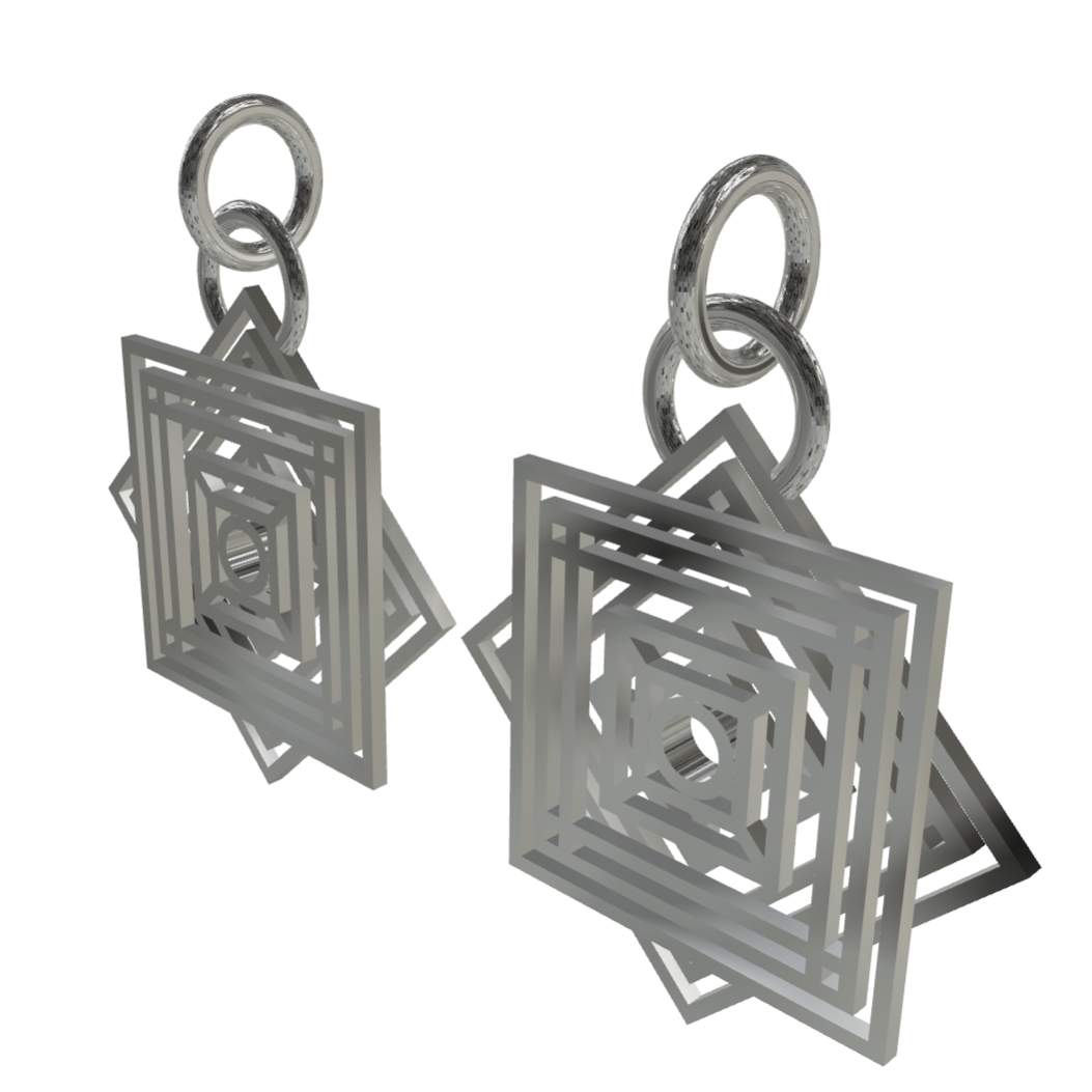 Vortex Pendant Earrings White Light Collection