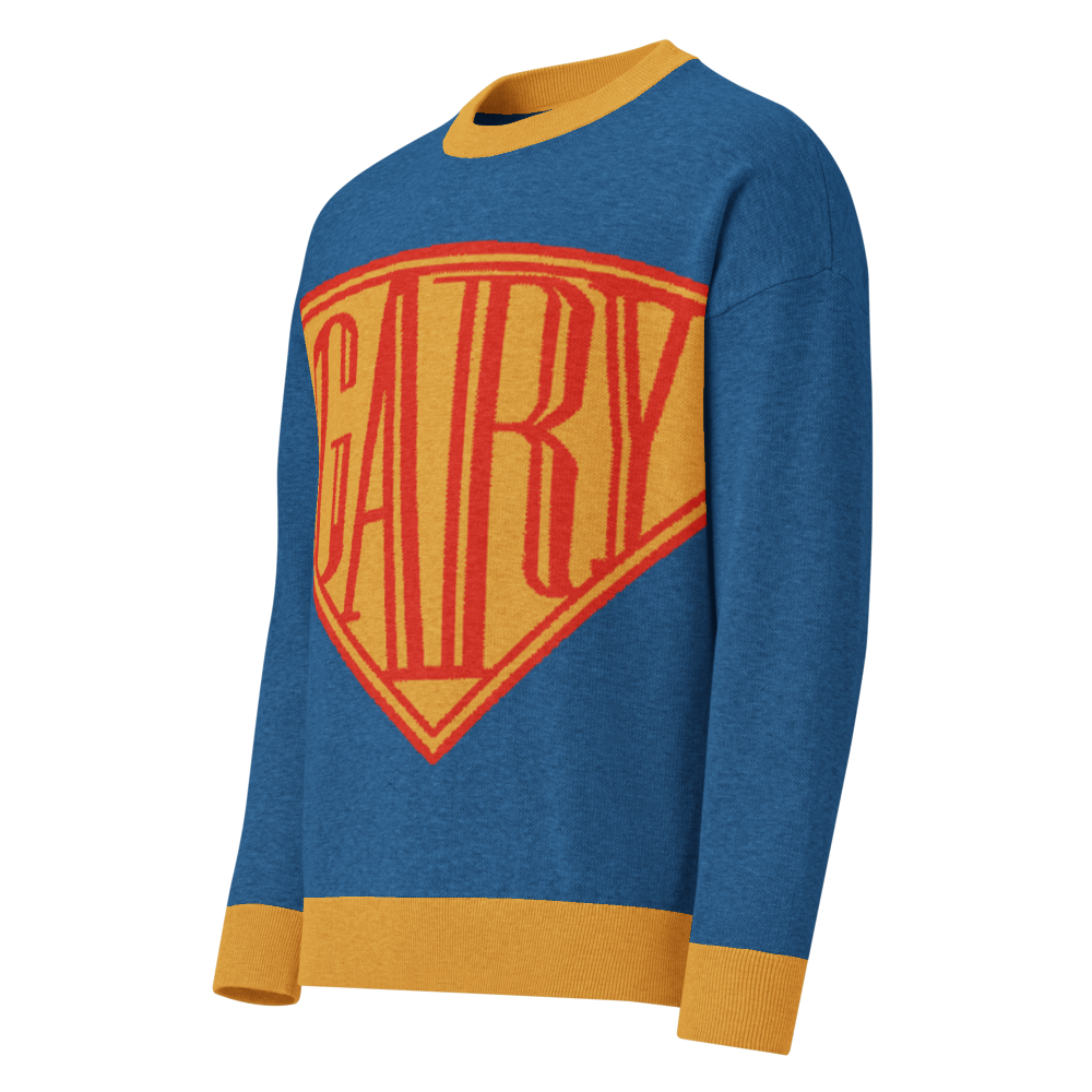 Gary is a name - Relaxed fit knitted crew neck sweater